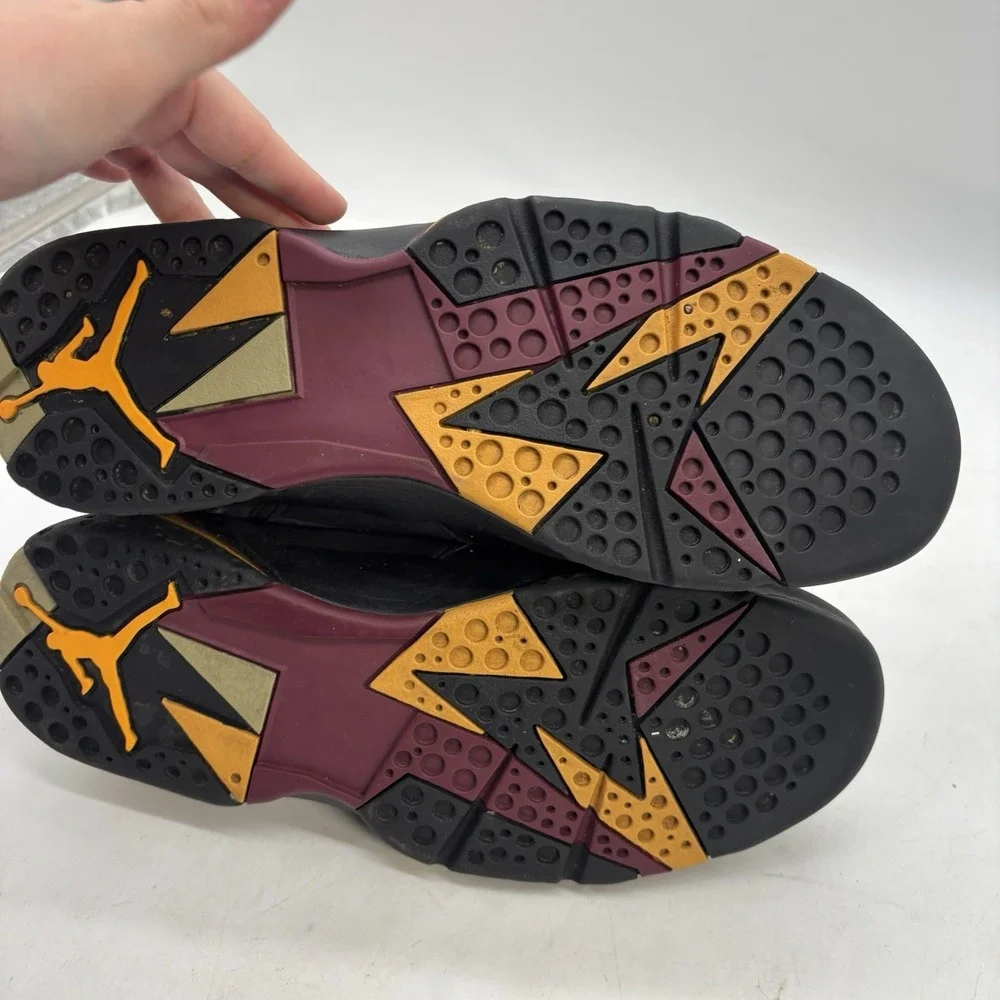 Air Jordan 7 Retro Black Olive Shoes Mens 9.5 Causal Lace Up Suede y2k